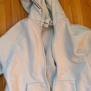 Khy Cream Sweatshirt Zip Up Hoodie